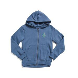 VOLCOM Blueberry Little Boys Flip Thru Zip Up Hoodie